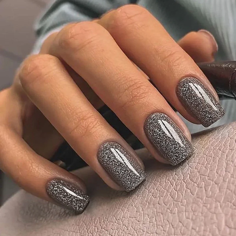 Gray Sparkle – S Squoval - Image 3