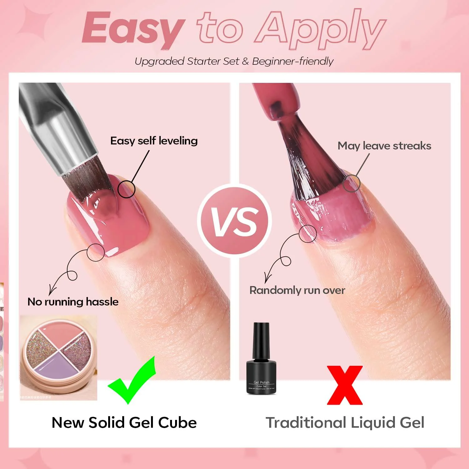 3 Colors Solid Nail Gel M-08 - Image 2