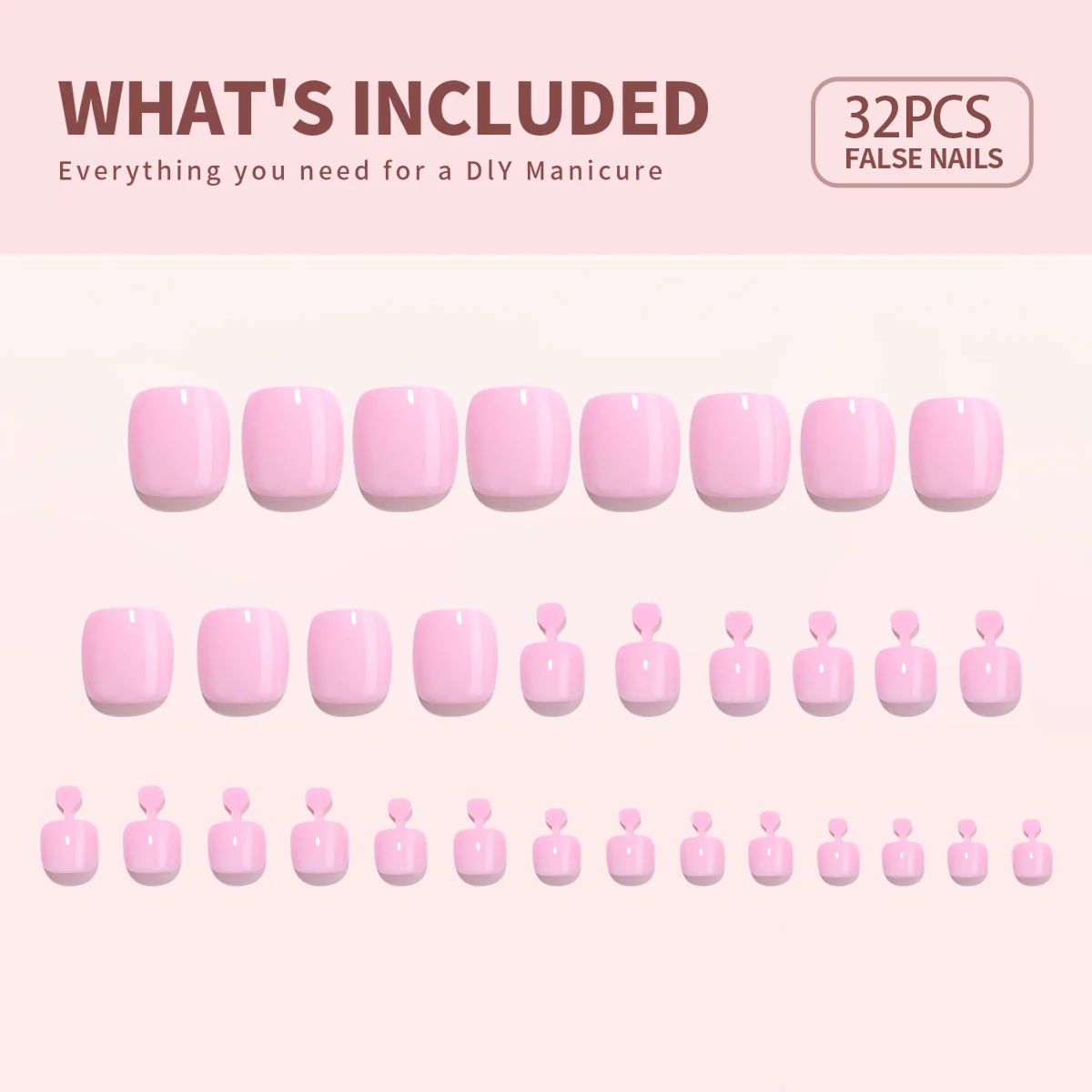 Dusky Pink - Squoval Toenails - Image 5