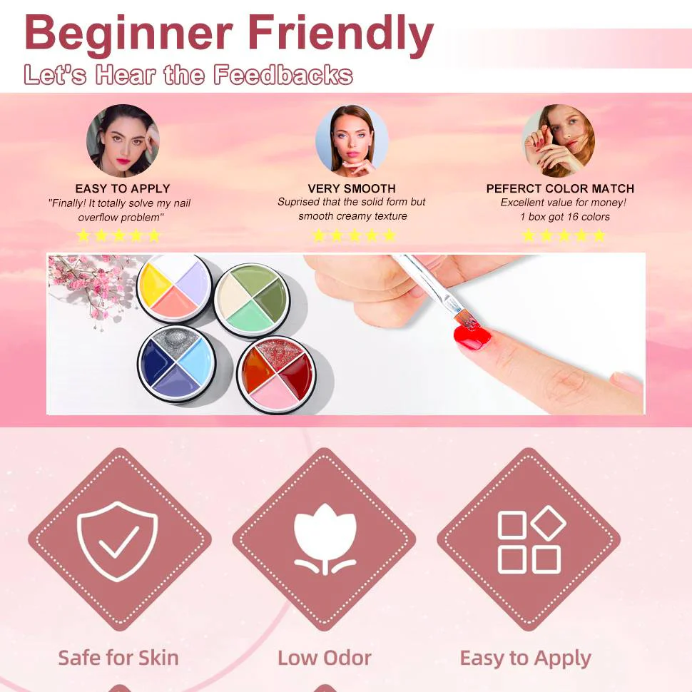 4 Colors Solid Nail Gel color1 - Image 3