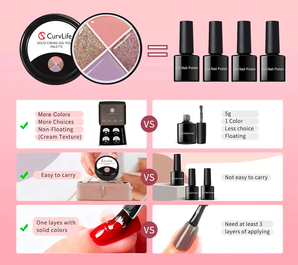 4 Colors Solid Nail Gel color1 - Image 5