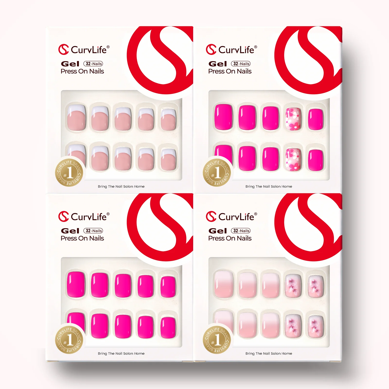 Blushing Garden Collection-Short Squoval - Image 3