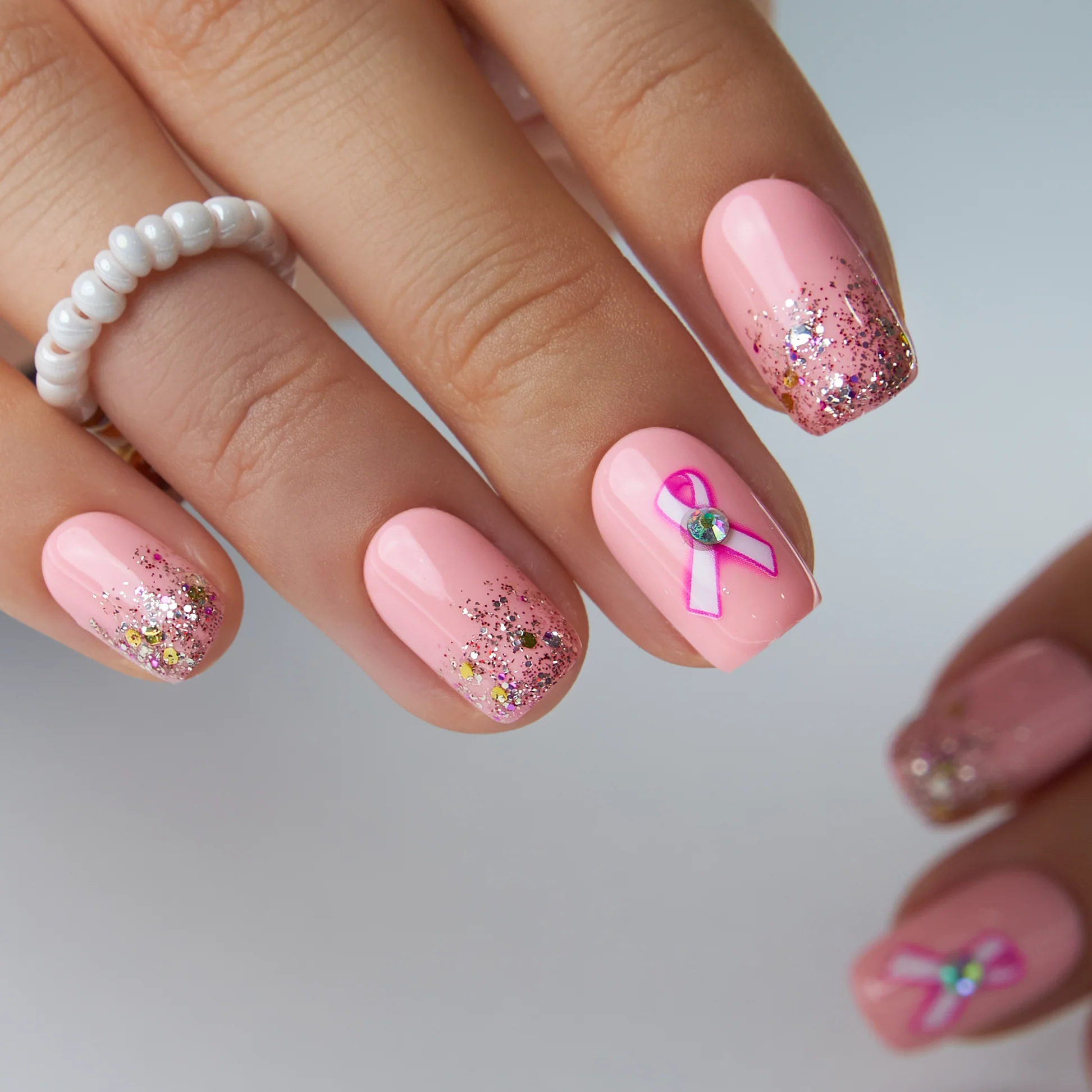 Designer’s Pick | weet Bow Sparkle – M Squoval - Image 3