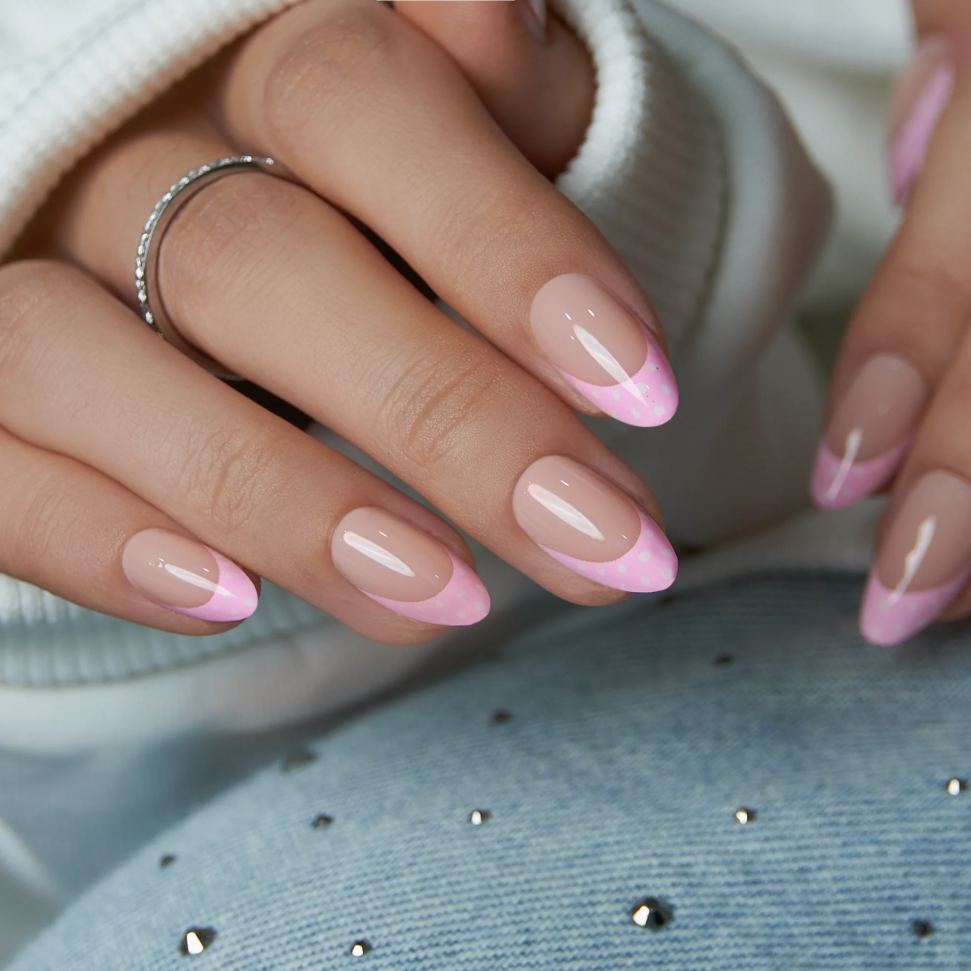 Blush Dot French – S Almond - Image 2