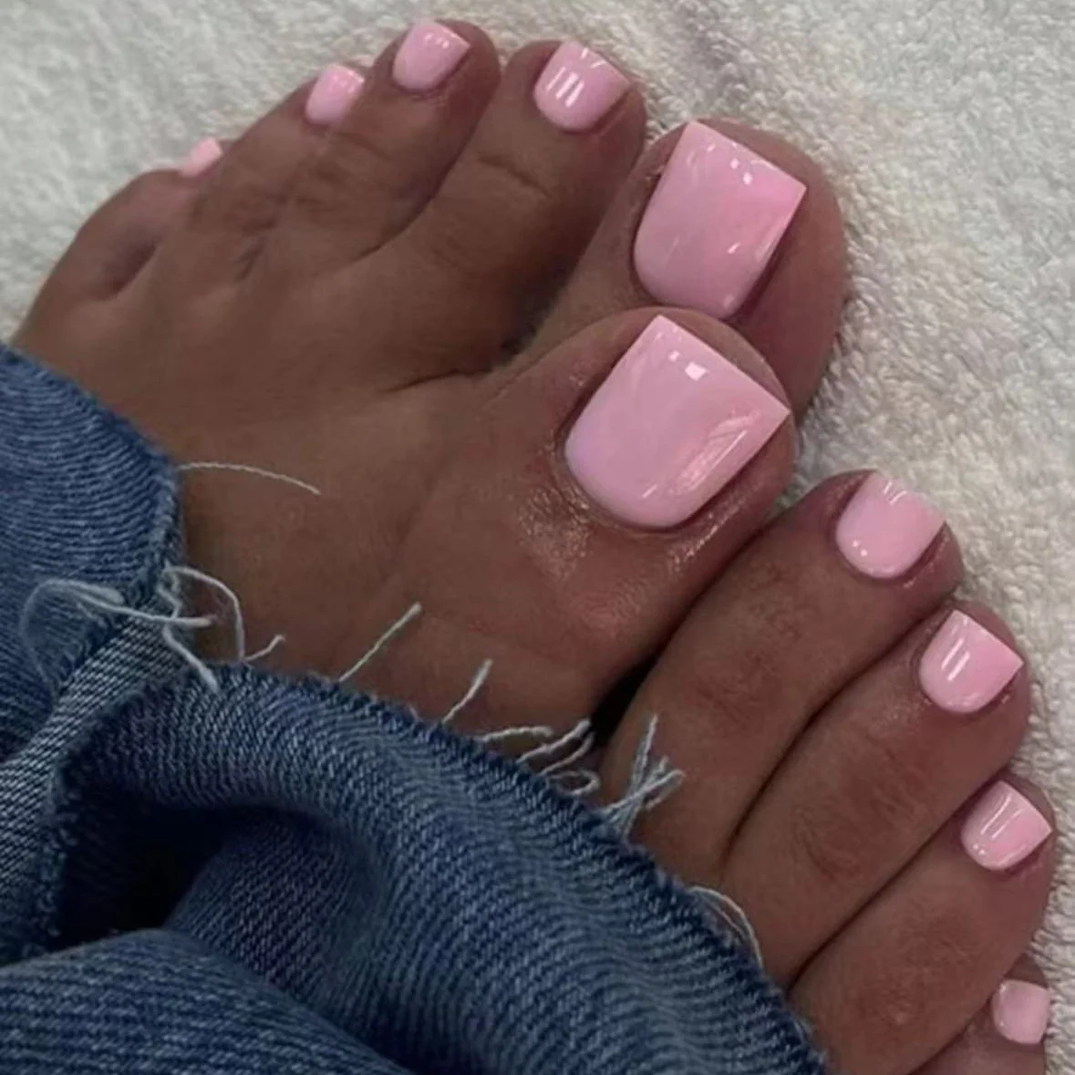 Dusky Pink - Squoval Toenails - Image 4