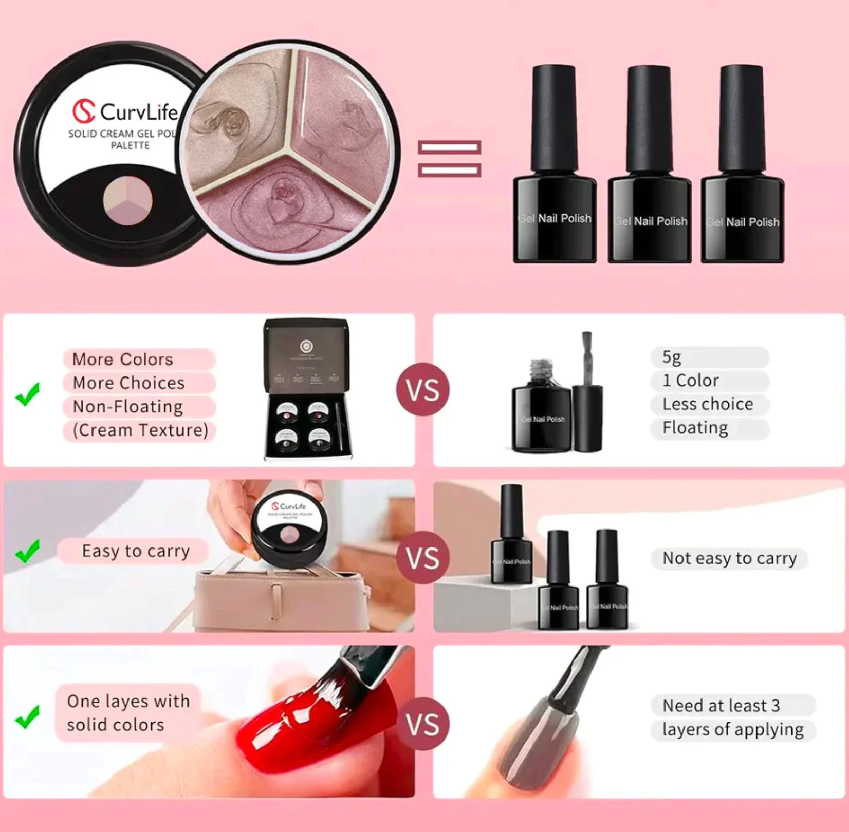 4 Colors Solid Nail Gel D-04 - Image 6
